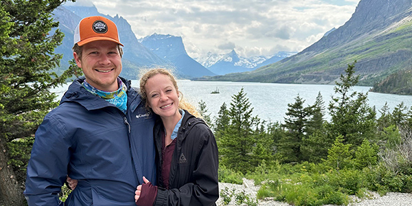 Paladin Technical Services Representative Garrett Hodgson and his wife Cassie at Glacier National Park